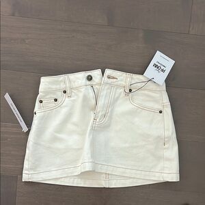 Princess Polly White Denim Skirt NWT